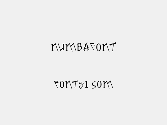 Numbafont