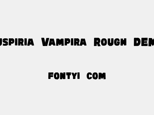 Suspiria Vampira Rough DEMO