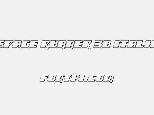 Space Runner 3D Italic