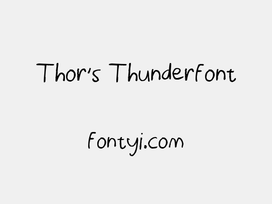 Thor's Thunderfont