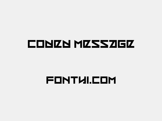 Coded Message