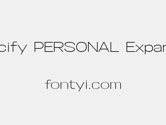 Specify PERSONAL Expanded