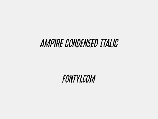 Ampire Condensed Italic