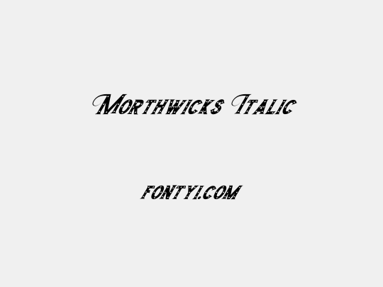 Morthwicks Italic
