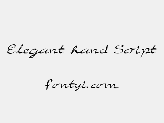 Elegant hand Script