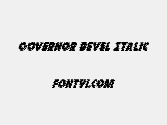 Governor Bevel Italic