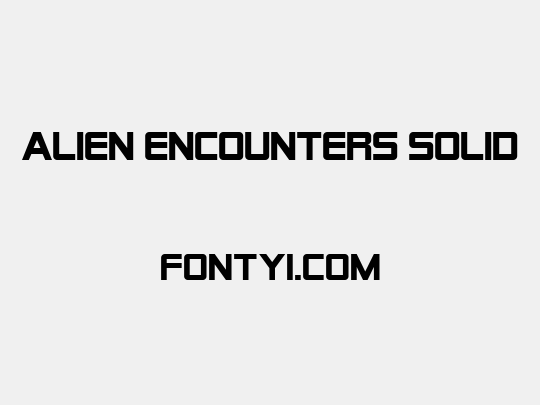 Alien Encounters Solid