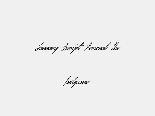 January Script Personal Use