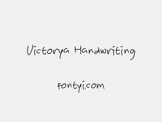 Victorya Handwriting