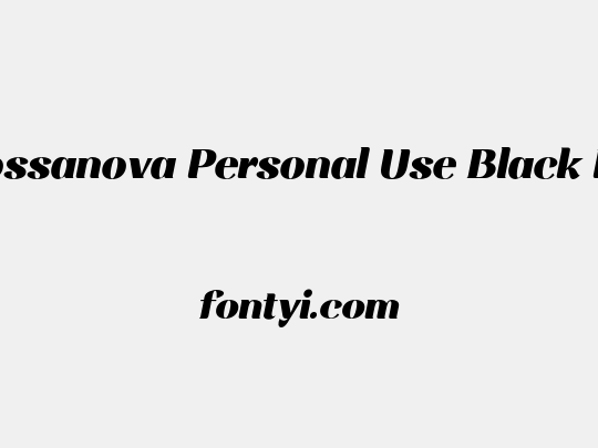 Rossanova Personal Use Black Ita