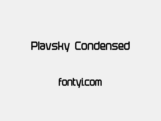 Plavsky Condensed