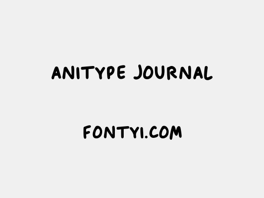 Anitype Journal