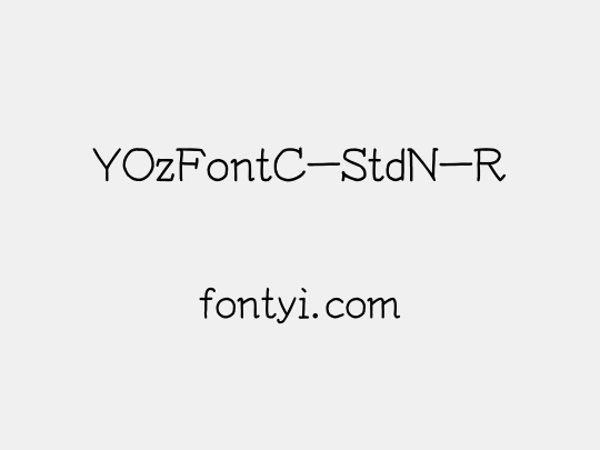 YOzFontC-StdN-R