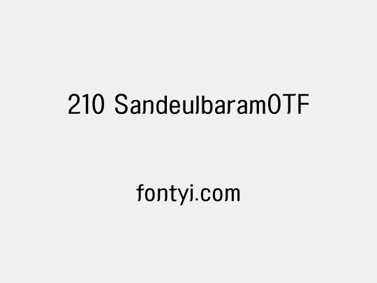 210 SandeulbaramOTF