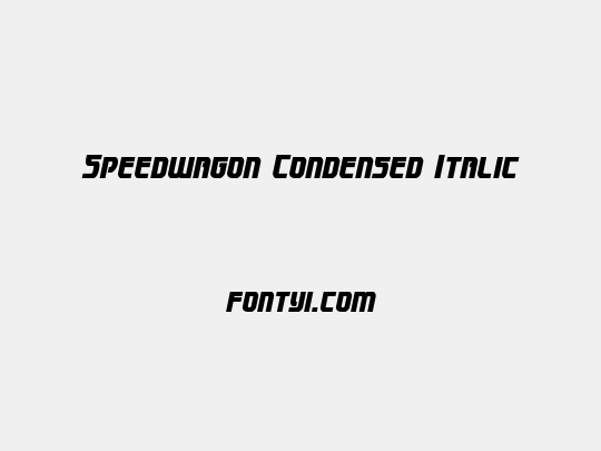 Speedwagon Condensed Italic