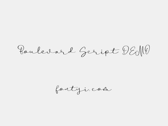 Boulevard Script DEMO