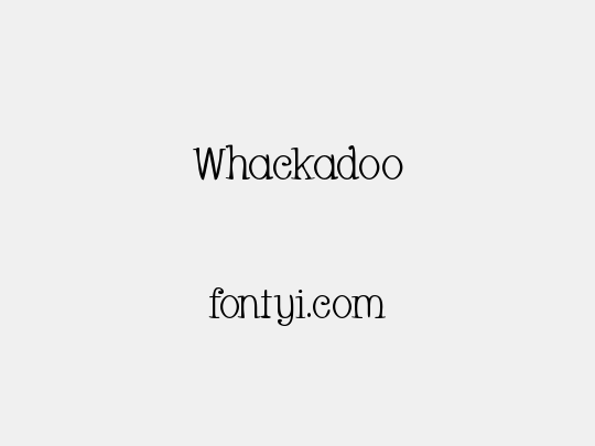 Whackadoo
