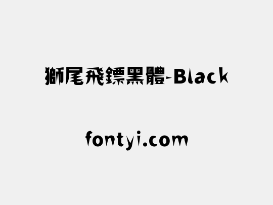 獅尾飛鏢黑體-Black