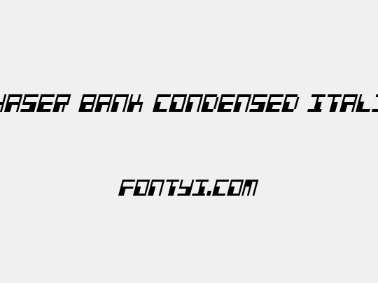 Phaser Bank Condensed Italic