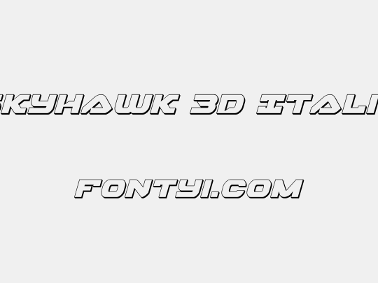 Skyhawk 3D Italic