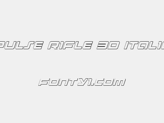 Pulse Rifle 3D Italic