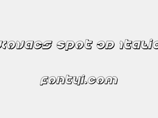 Kovacs Spot 3D Italic