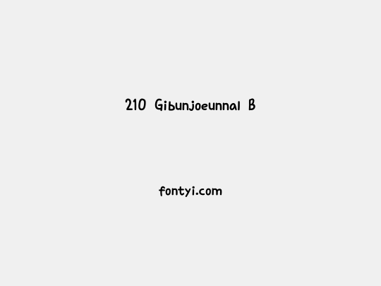 210 Gibunjoeunnal B