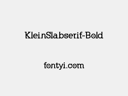 KleinSlabserif-Bold