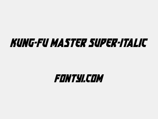 Kung-Fu Master Super-Italic