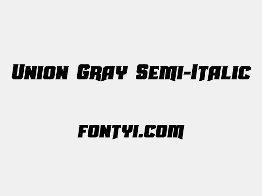 Union Gray Semi-Italic