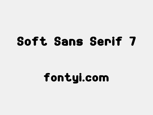 Soft Sans Serif 7