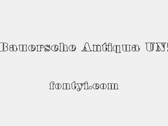 Fette Bauersche Antiqua UNZ Pro Hollow