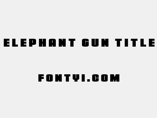 Elephant Gun Title
