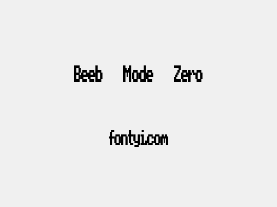 Beeb Mode Zero