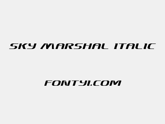 Sky Marshal Italic