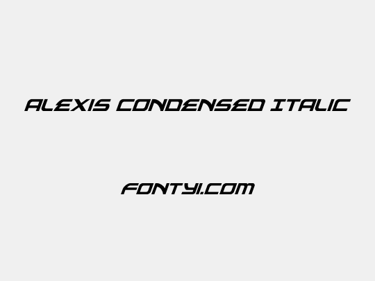Alexis Condensed Italic