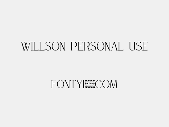 WILLSON Personal Use