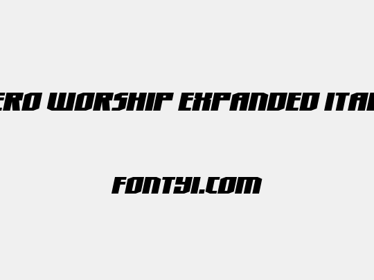 Hero Worship Expanded Italic