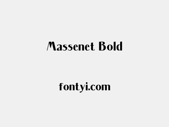 Massenet Bold