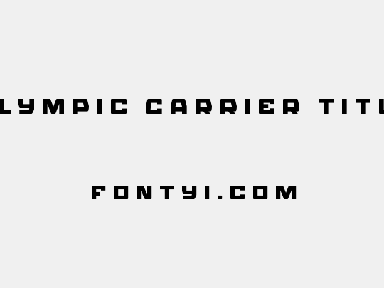 Olympic Carrier Title