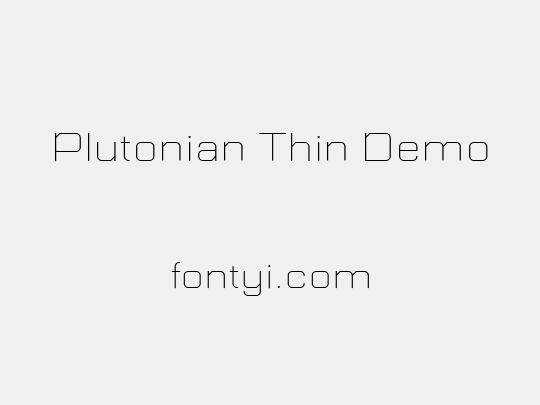Plutonian Thin Demo