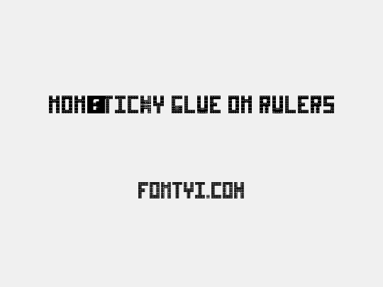 Non-sticky glue on rulers