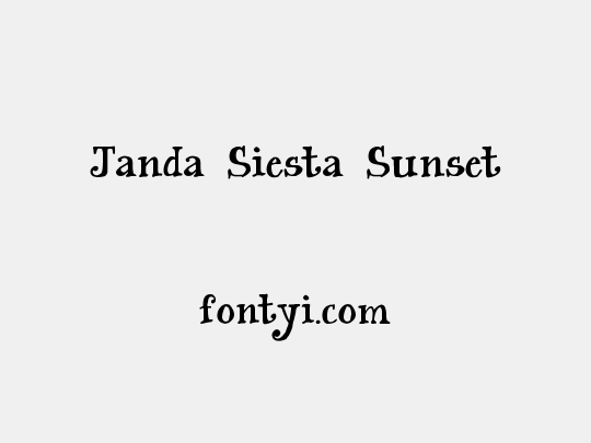 Janda Siesta Sunset