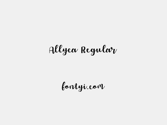 Allyca Regular