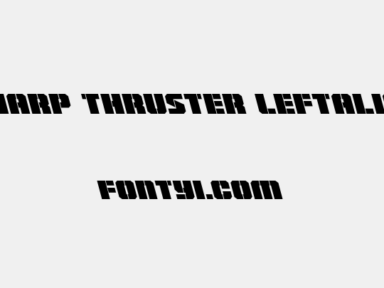 Warp Thruster Leftalic