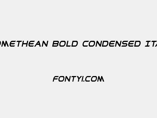 Promethean Bold Condensed Italic