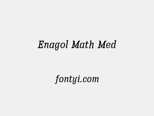 Enagol Math Med