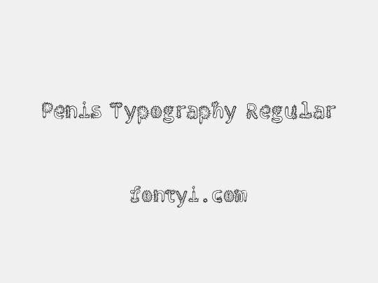 Penis Typography Regular