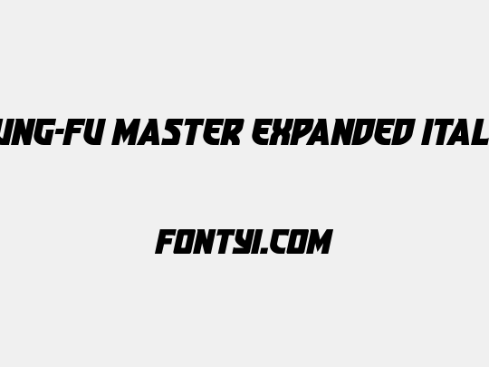 Kung-Fu Master Expanded Italic