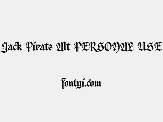 Jack Pirate Alt PERSONAL USE